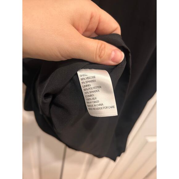 Etcetera Black Sheath Dress Tie Sleeves Size 6 - Picture 8 of 8